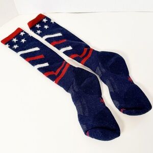 Smartwool Patriotic Blue and Red Performance Cold Weather Ski Socks